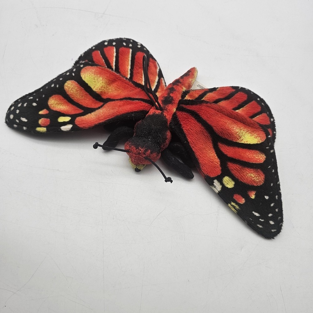 Fiesta Butterfly Plush Stuffed Animal Toy Small Red Black Insect Cute